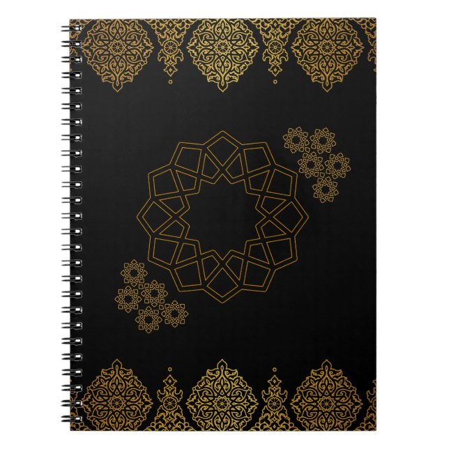 Jasmine Patterns - Arabisches Design-Notebook Notizblock (Vorderseite)