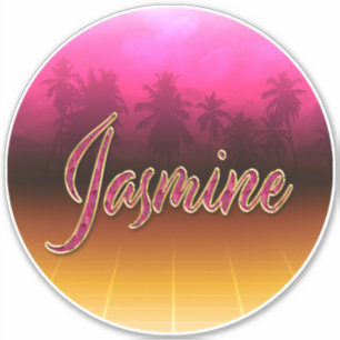 Jasmine Prénom Golden rose Autocollants