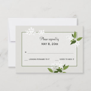 Jasmine RSVP Card Karte
