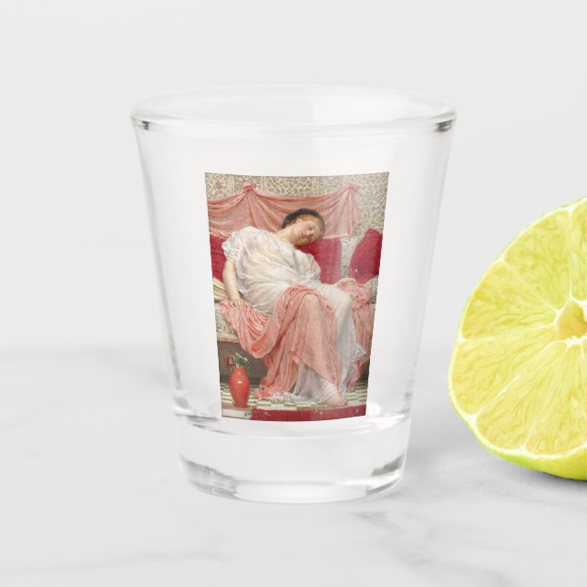 Jasmine (schöne junge Schlaffrau) Schnapsglas (Vorderseite)