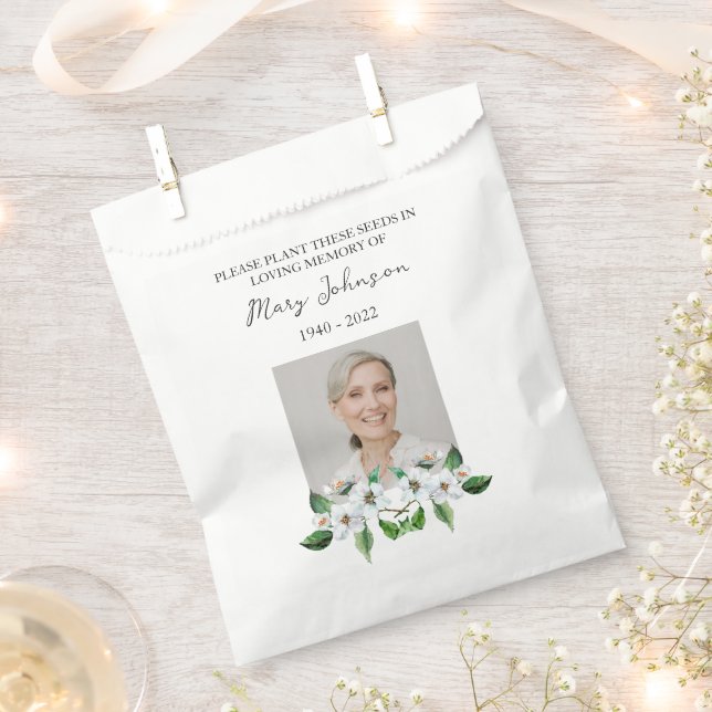 Jasmine Seed Packet Memorial Funeral Favor Bag Geschenktütchen (Ausgeschnitten)