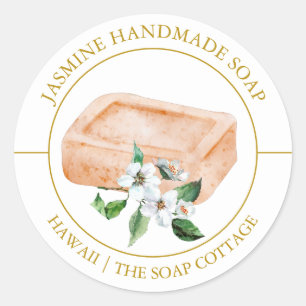 Jasmine-Seifenlabel Runder Aufkleber