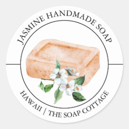 Jasmine-Seifenlabel Runder Aufkleber