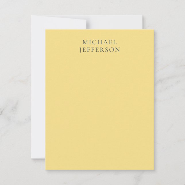 Jasmine & Slate Grey Minimalist Plain Modern Name RSVP Karte (Vorderseite)