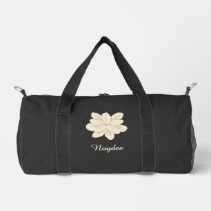 Jasmine Weiße Blume Eleganter Name Duffle Bag
