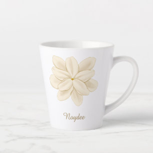 Jasmine Weiße Blume Eleganter Name Milchtasse