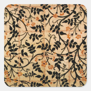 Jasminhintervorhangentwurf, 1868-70 (Druckfeldbett Quadratischer Aufkleber
