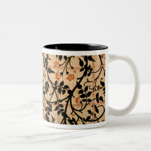 Jasminhintervorhangentwurf, 1868-70 (Druckfeldbett Zweifarbige Tasse
