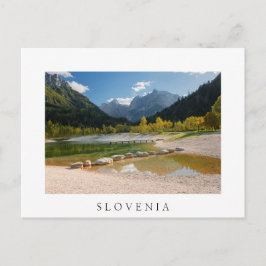 Jasna-See in den slowenischen Alpen im Herbst Postkarte