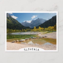 Jasna-See in den slowenischen Alpen im Herbst Postkarte