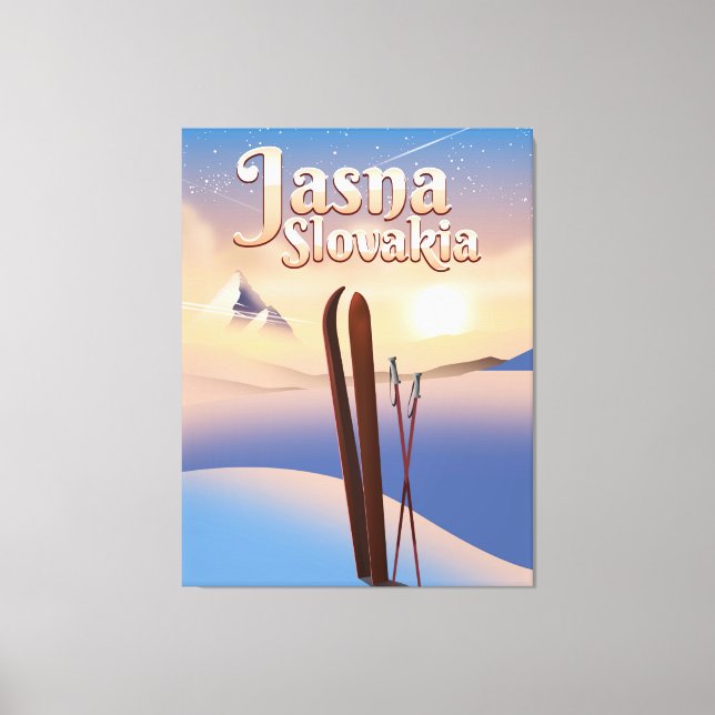 Jasna, Slowakei Skiposter. Leinwanddruck (Vorderseite)