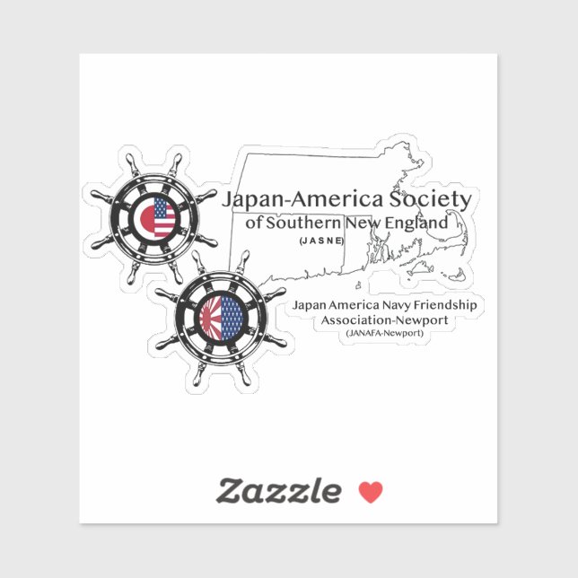 JASNE-JANAFA -Logo-Karte mit vollständiger Bezeich Aufkleber (Blatt)