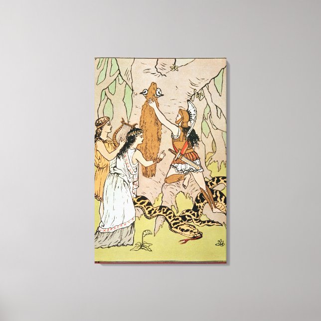 Jason ergreift die Goldene Fleece Leinwanddruck (Vorderseite)