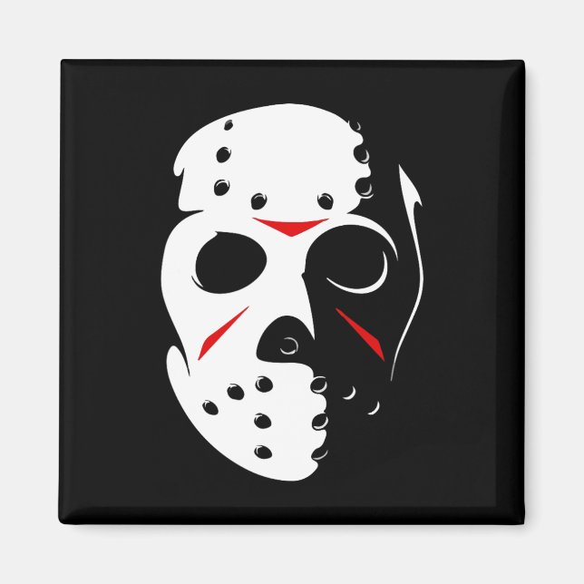 Jason Hockey Mask Halloween Freitag, 13. Magnet (Vorne)