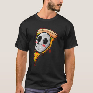 Jason Hockey Maske Halloween Horror und Pizza T-Shirt