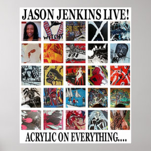 JASON JENKINS LIVE! ACRYL Auf ALLEM Poster