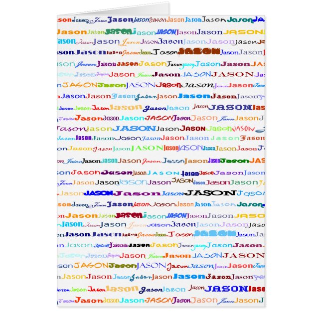 Jason Text Design II Grußkarte (Vorne)