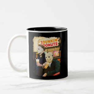 Jason und Micheal Donuts, Horror Movie Lover Gesch Zweifarbige Tasse