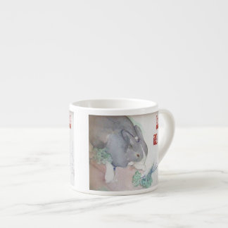 Jaspe la tasse de café express de lapin