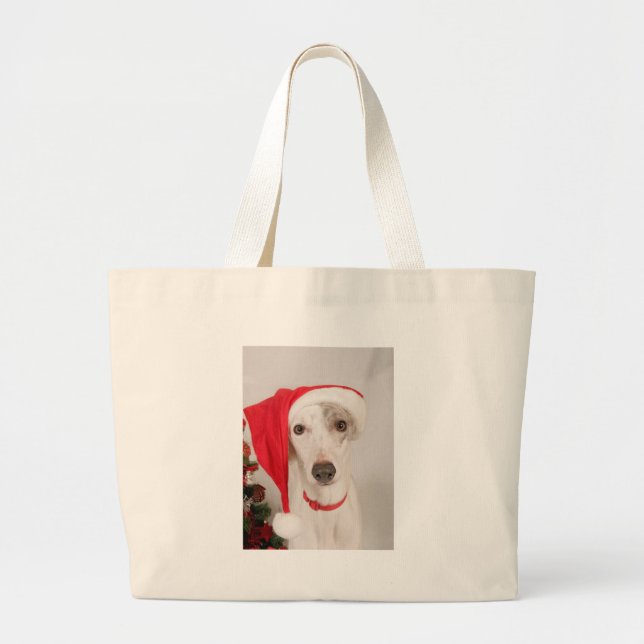 Jasper, der Weihnachtshund Jumbo Stoffbeutel (Vorne)