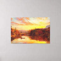 JASPER F. CROPSEY - Sunset on Greenwood Lake 1877