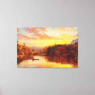 JASPER F. CROPSEY - Sunset on Greenwood Lake 1877 Leinwanddruck