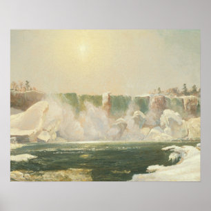 Jasper Francis Cropsey - Niagarafälle im Winter Poster