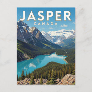 Jasper Kanada Gletschersee-Landschaft Postkarte