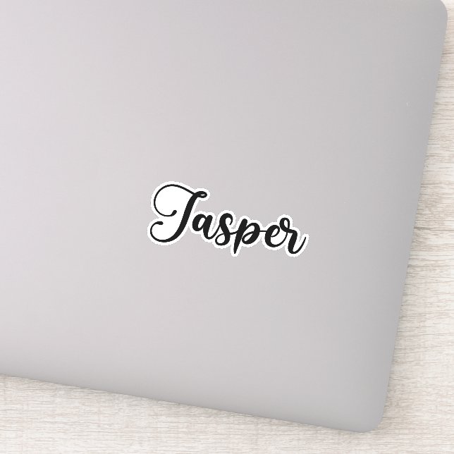 Jasper Name - Handgeschriebene Kalligrafie Aufkleber (Detail)