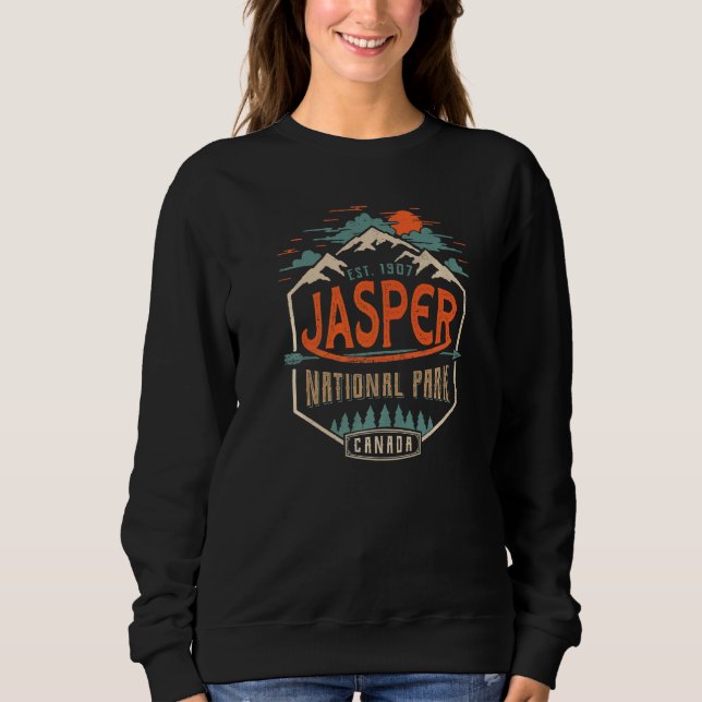Jasper National Park Alberta Canada Exploration Tr Sweatshirt (Vorderseite)