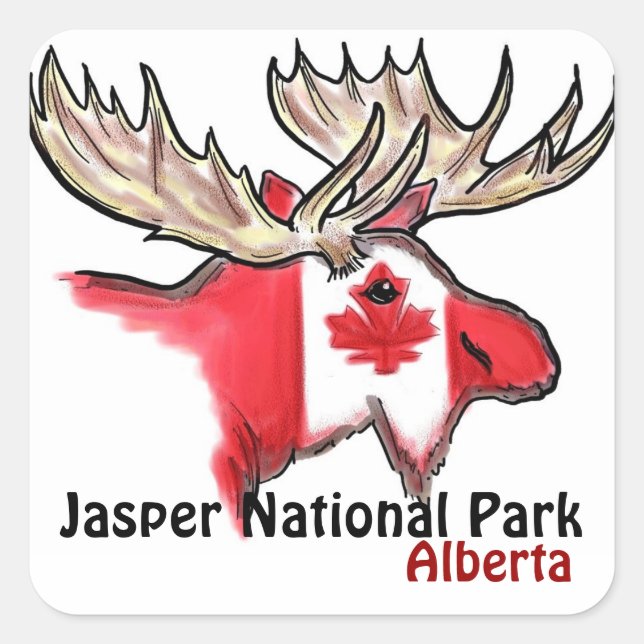Jasper National Park Alberta Kanada Elk Aufkleber (Vorderseite)
