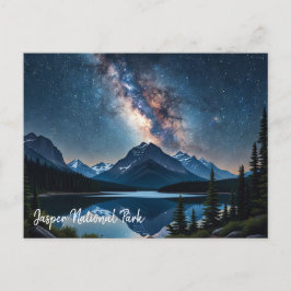 Jasper National Park Canada at Night Postkarte