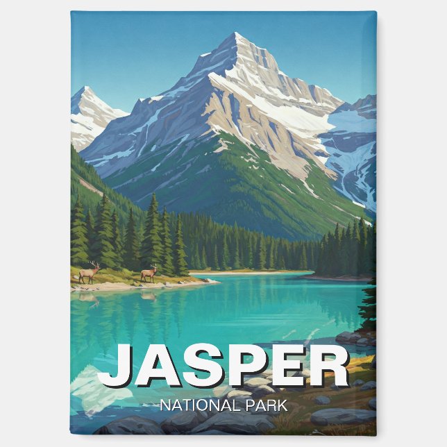 Jasper National Park Canada Magnet (Vorderseite)