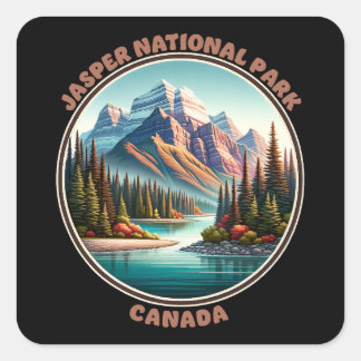 Jasper National Park Canada Quadratischer Aufkleber