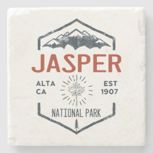 Jasper National Park Kanada Vintage abgenutzt Steinuntersetzer