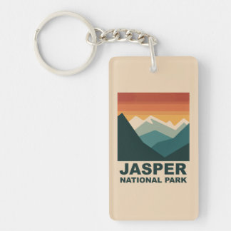 Jasper National Park Minimalist Outdoor Design Schlüsselanhänger