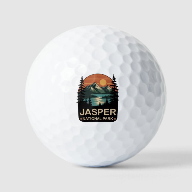Jasper National Park Vintage Mountain Design Golfball (Vorderseite)