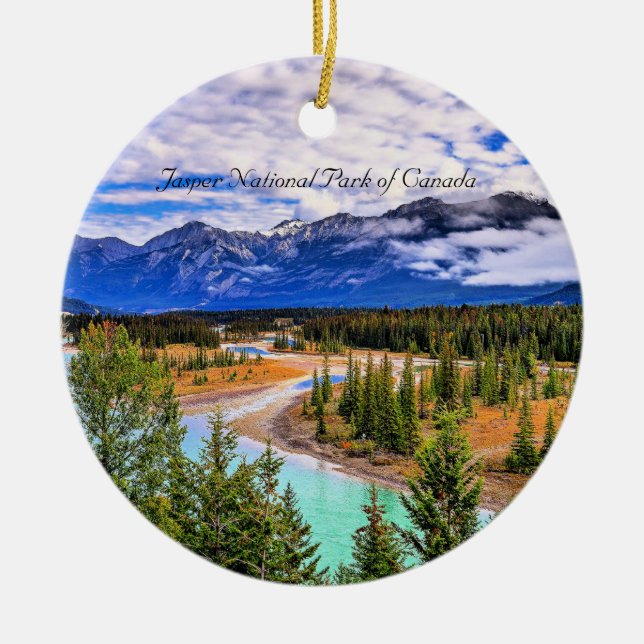 Jasper-Nationalpark in Kanada Keramik Ornament (Vorne)