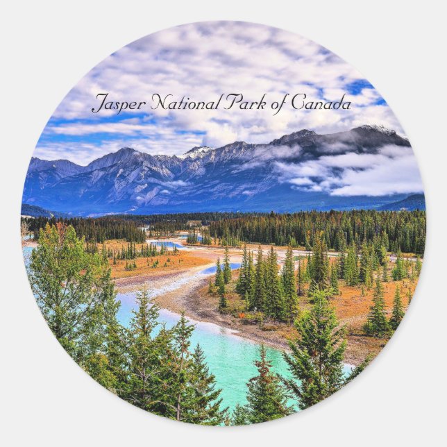 Jasper-Nationalpark in Kanada Runder Aufkleber (Vorderseite)