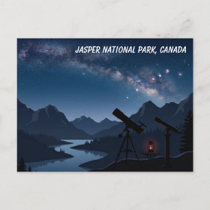 Jasper-Nationalpark Kanada Nachthimmel Postkarte