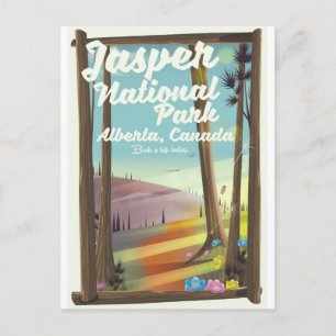 Jasper Nationalpark, Kanada Reiseplakat Postkarte