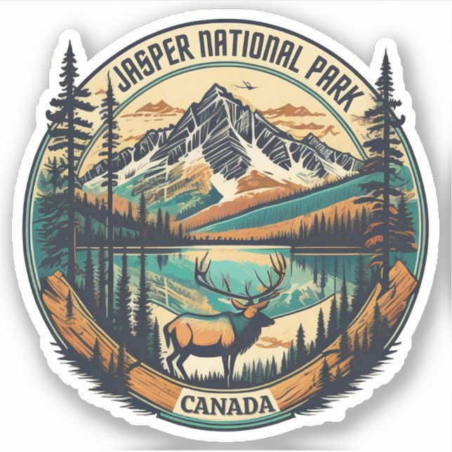 Jasper Nationalpark Kanada Resorts Aufkleber (Vorderseite)