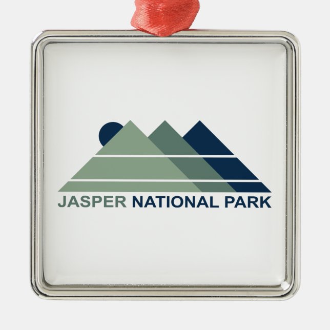 Jasper Nationalpark Mountain Sun Ornament Aus Metall (Vorne)