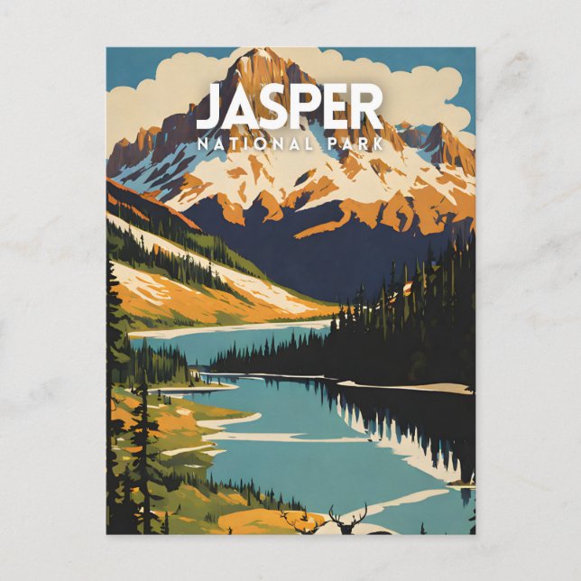 Jasper Nationalpark Nostalgic Postkarte (Vorderseite)