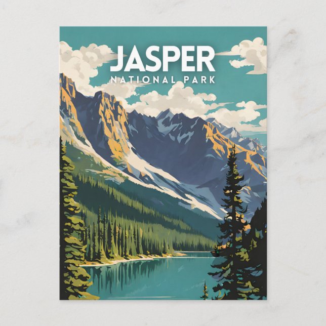 Jasper Nationalpark Nostalgic Postkarte (Vorderseite)