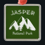 Jasper-Nationalpark Ornament Aus Metall<br><div class="desc">Der Jasper-Nationalpark in Alberta Kanada umfasst eine ausgedehnte Region mit schroffen Hinterlandspuren und Berglandschaften,  die sich gegen empfindliche geschützte Ökosysteme sowie das weltbekannte Columbia Icefield stellen.</div>