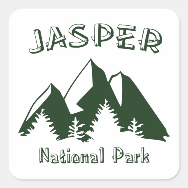 Jasper-Nationalpark Quadratischer Aufkleber (Vorderseite)