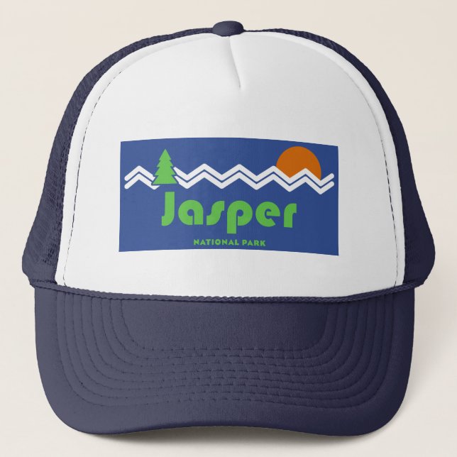 Jasper Nationalpark Retro Truckerkappe (Vorderseite)