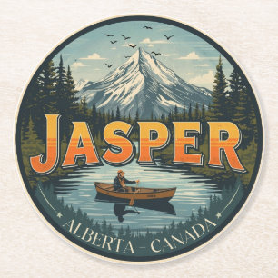Jasper-Nationalpark Rocky Mountains Abenteuer gif Runder Pappuntersetzer