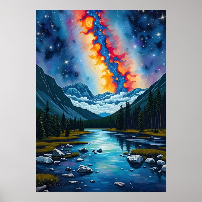 Jasper-Nationalpark - Über die Milchstraße Poster (Vorne)